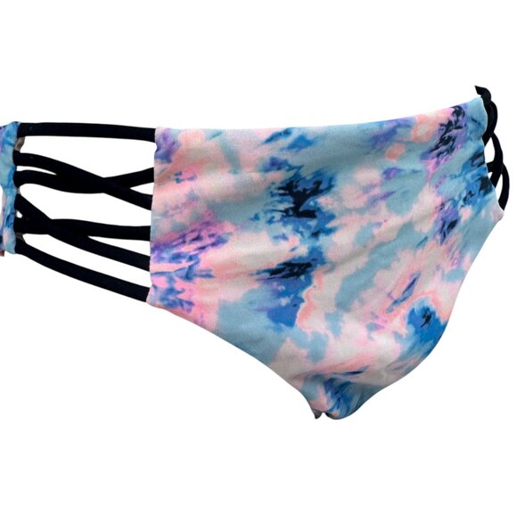 Pink Victorias Secret 2 Piece Bikini Swimsuit Womens Pink Blue Tie Dye Size S - Picture 16 of 16